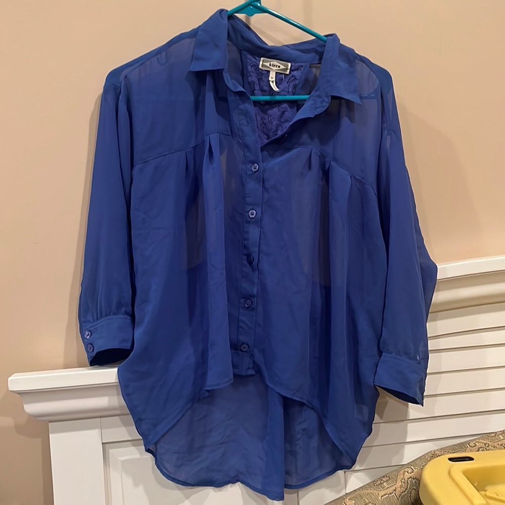 radiant royal blue blouse